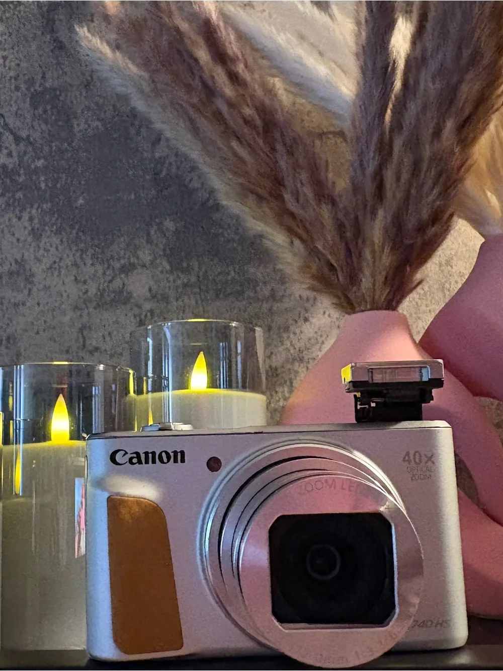 Canon Compact Digital Camera in Silver with Brown Accent